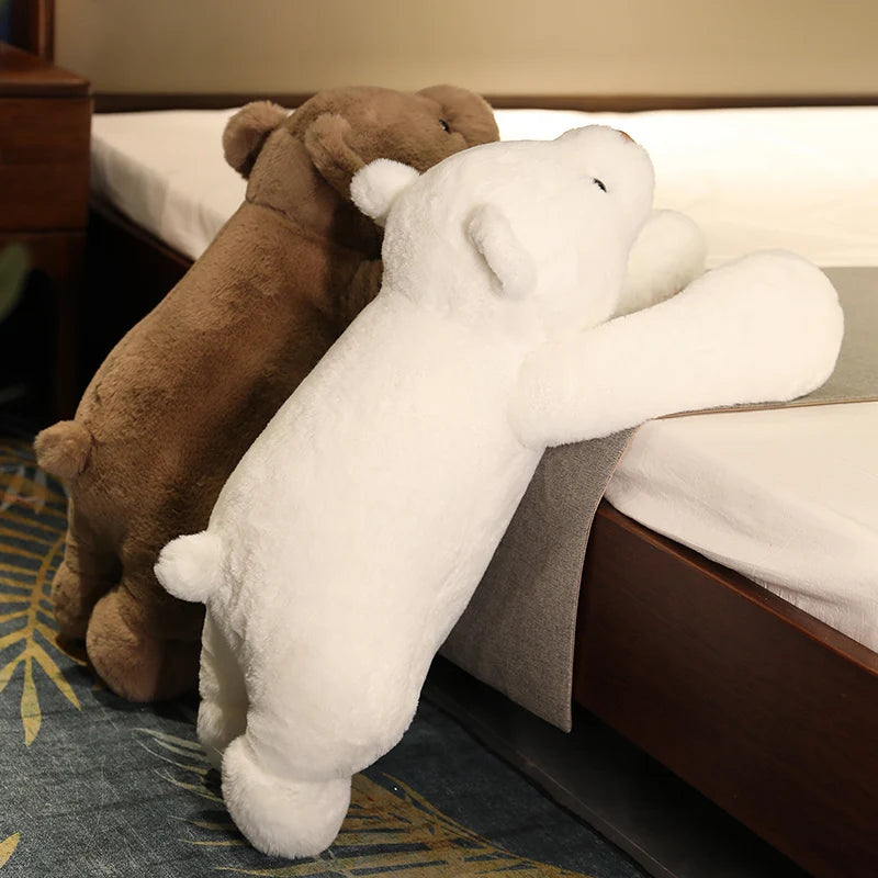 Soft Cream Plush Bear with Pink Paws - Image 2
