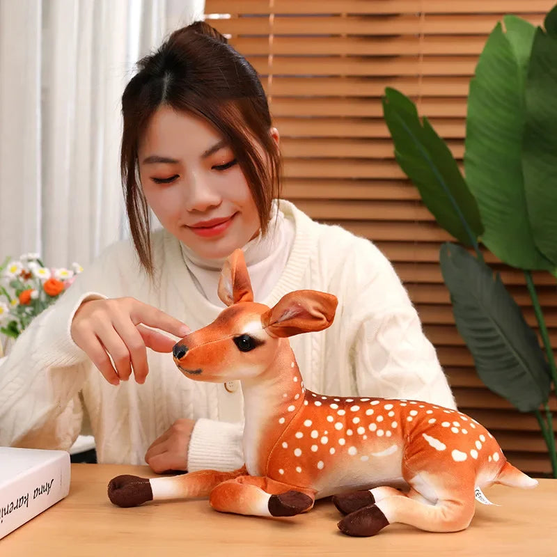 Spotted Deer Plush Toy with Antlers - Image 2