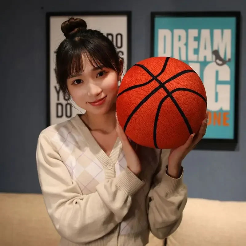 Soft Orange Basketball Plush Pillow - Image 2