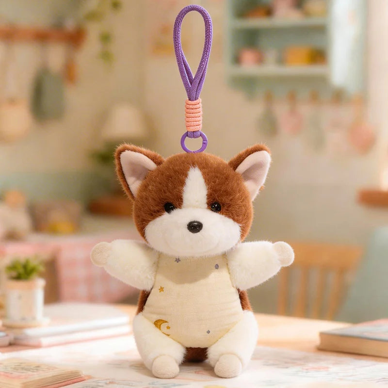 Cute Baby Animal Plush Keychain with Star Outfit - Image 12