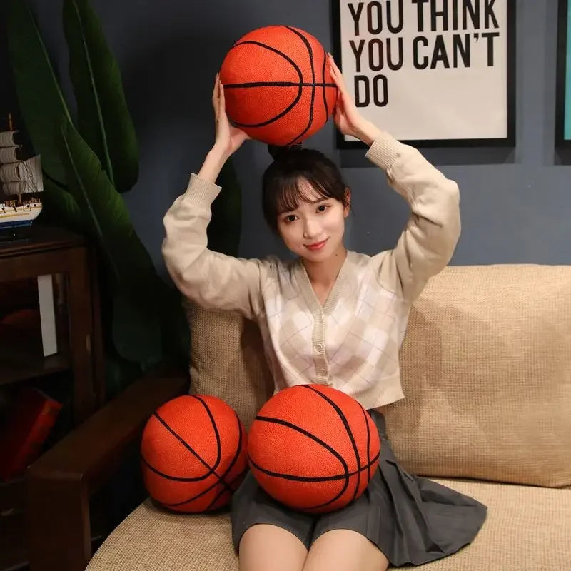 Soft Orange Basketball Plush Pillow - Image 3