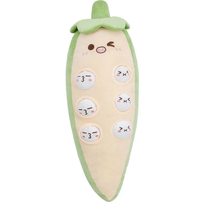Cute Pea Pod Character Plush Body Pillow - Image 7