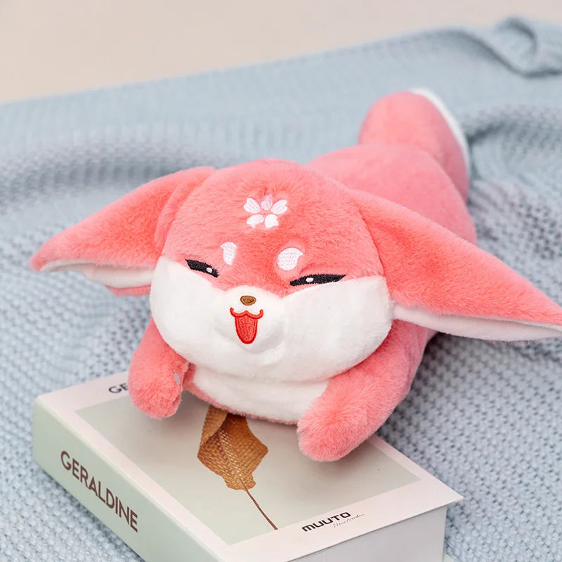 Coral Pink Sleepy Floppy Ear Bunny Plush - Image 6