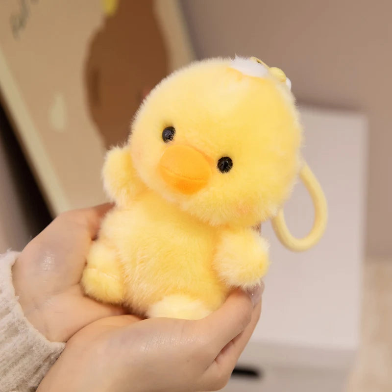 Cute White Chibi Animal Plush Keychain - Image 4