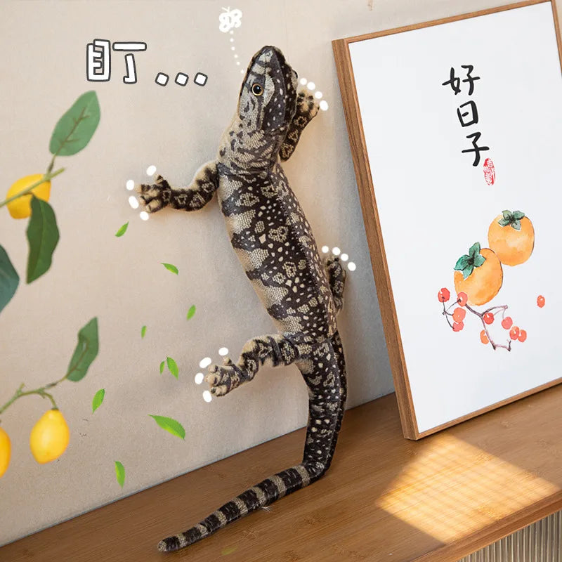 Lifelike Green Speckled Lizard Plush Toy - Image 5