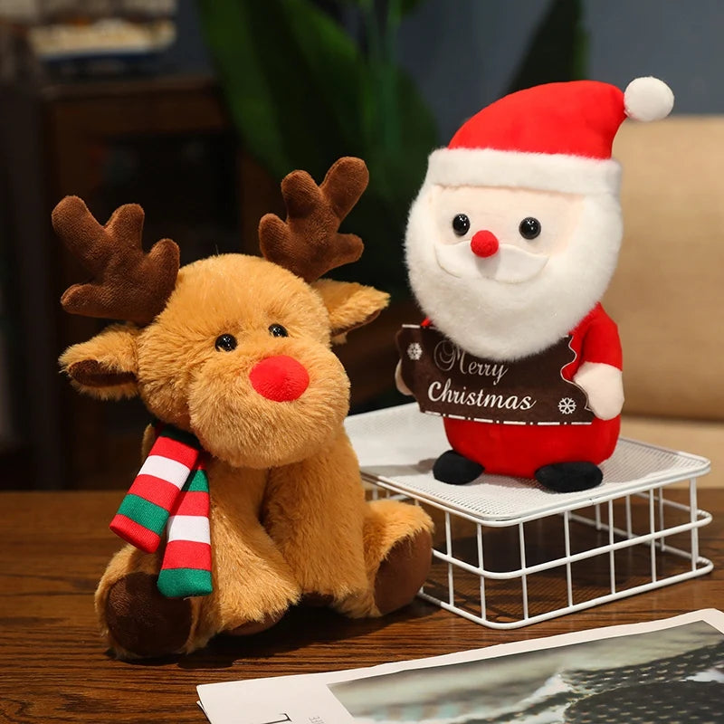 Red Santa Claus Plush with Merry Christmas Sign - Image 5