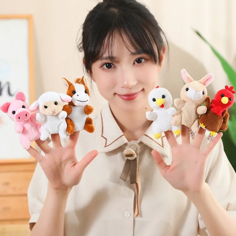 Set of 6 Safari Animal Plush Finger Puppets - Image 8