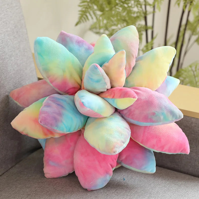 Graded Green Succulent Plush Pillow - Image 4