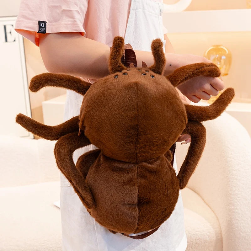 Cute Brown Plush Spider Backpack - Image 6