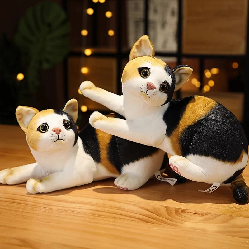 Soft Grey Lying Cat Plush - Image 5