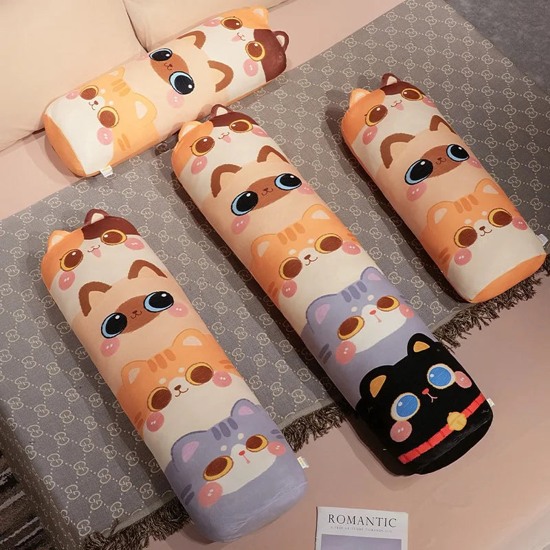Cute Stacked Cat Plush Body Pillow - Image 4