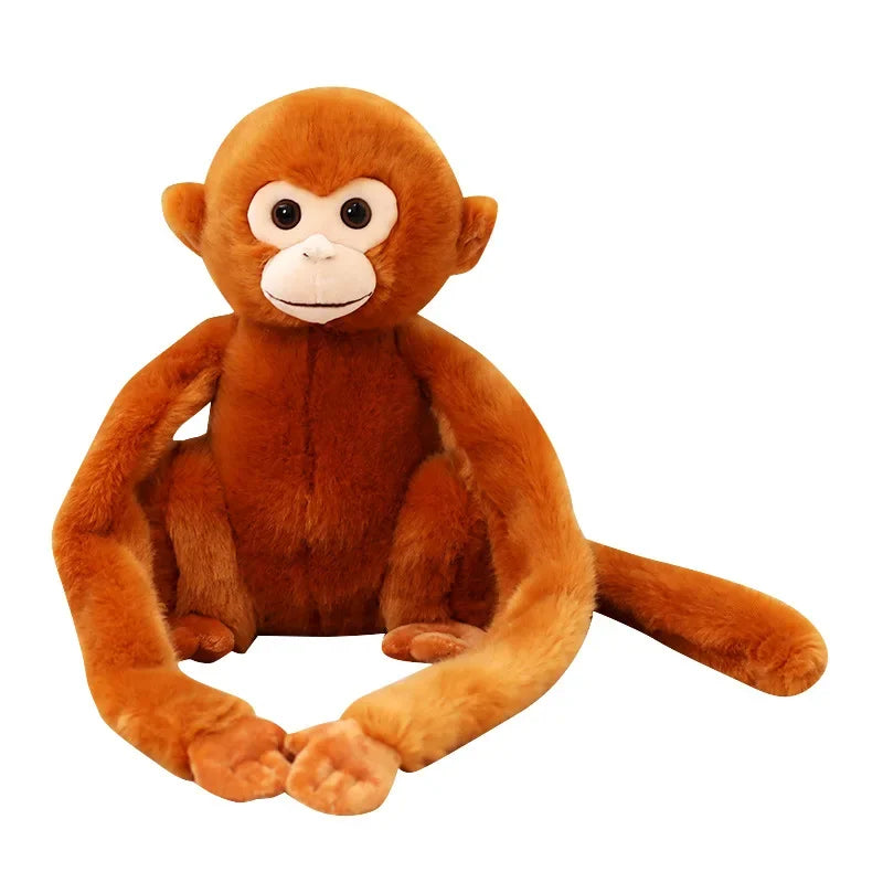 Cute Brown Monkey Plush with Long Hanging Arms - Image 3