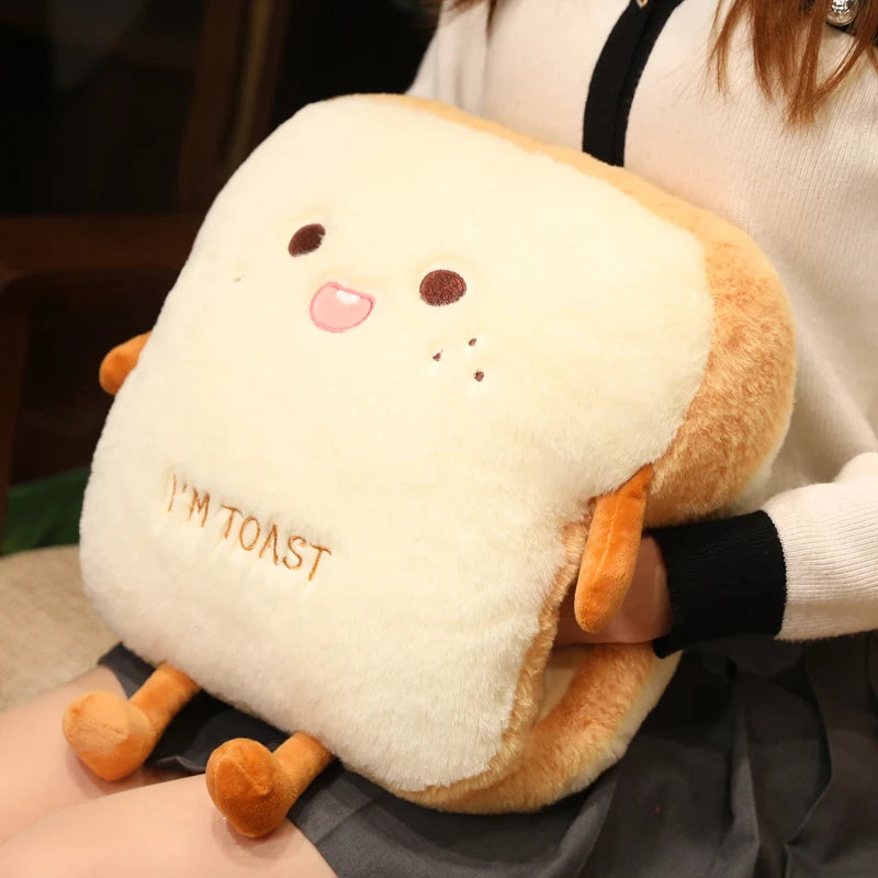 Cute Toast Plush Pillow with 'I'M TOAST' - Image 4