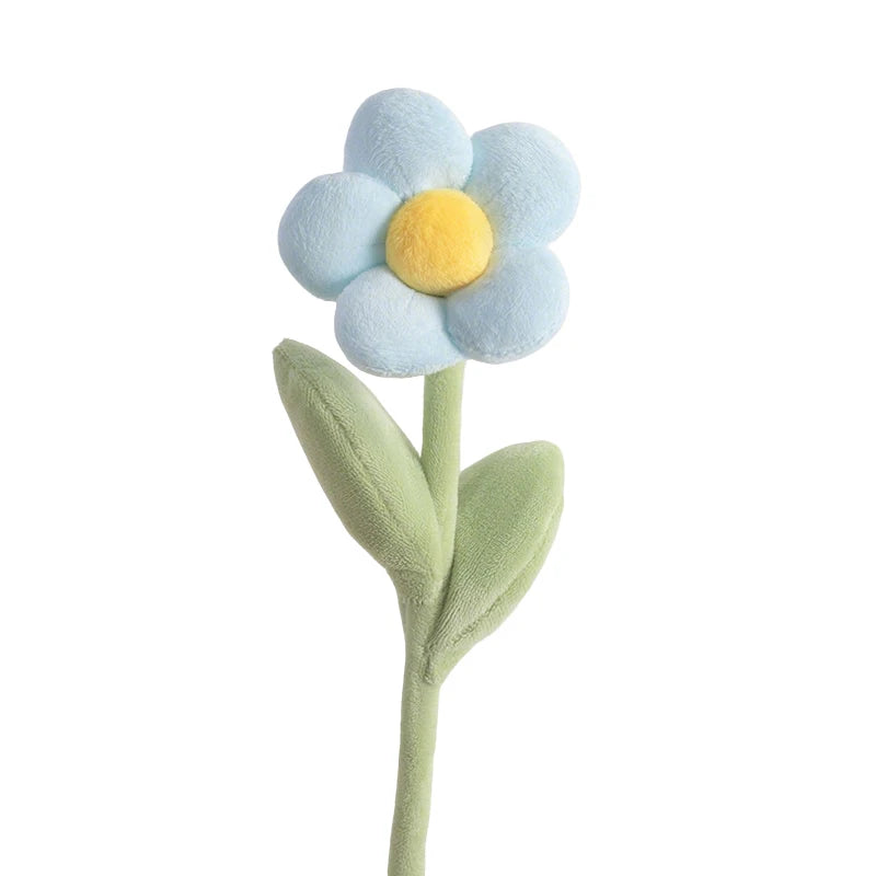 Mixed Pastel Plush Daisy and Tulip Bouquet - Image 7