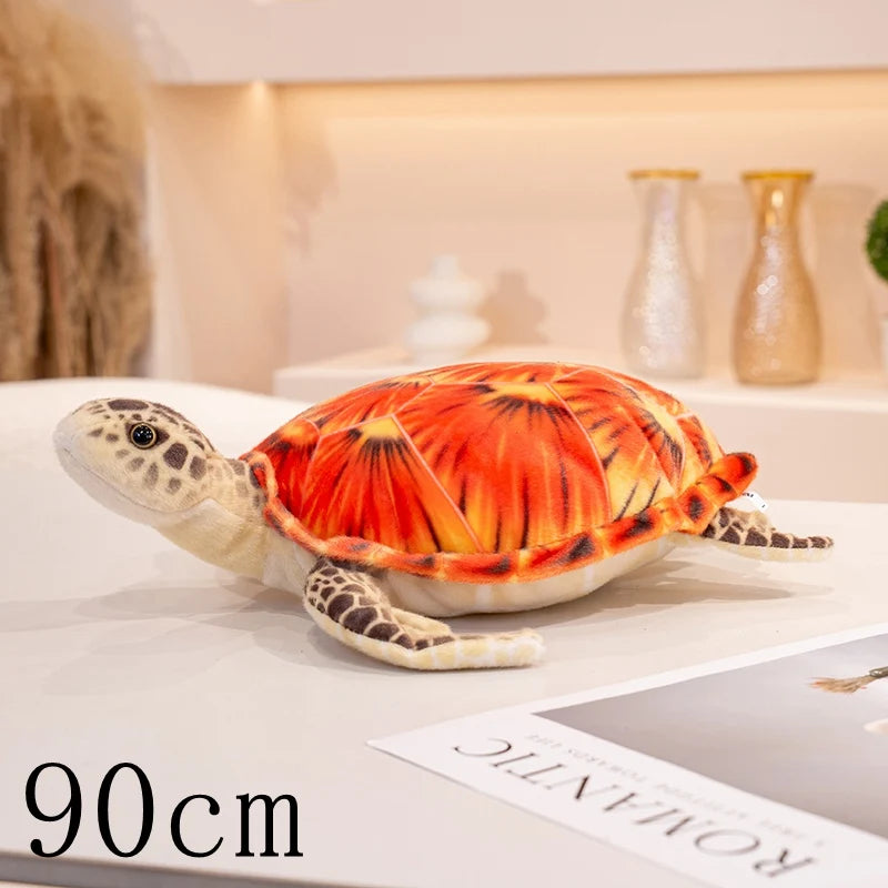 Stacking Realistic Brown Sea Turtle Plush Family - Image 8