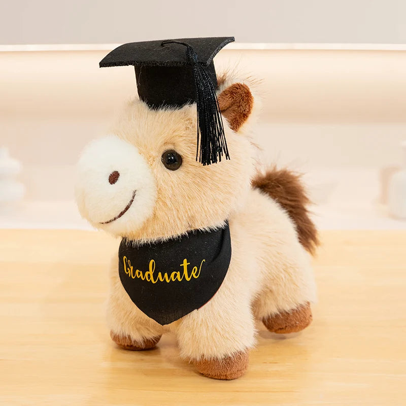 Plush Horse Graduate with Cap and Bandana - Image 8