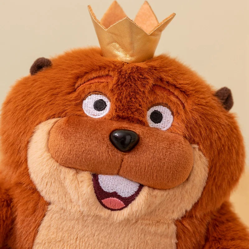 Cute Beaver Plush Toy Pair with Crown - Image 6