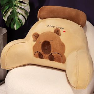 Soft Capybara Plush Reading Pillow with Neck Support
