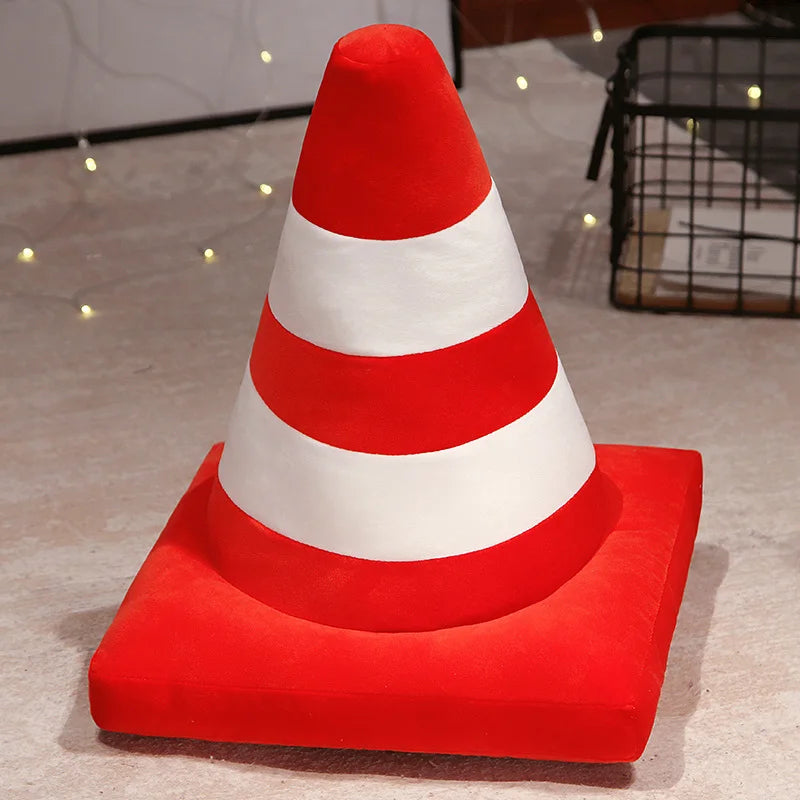 Colorful Traffic Cone Plush Decor Pillow - Image 9