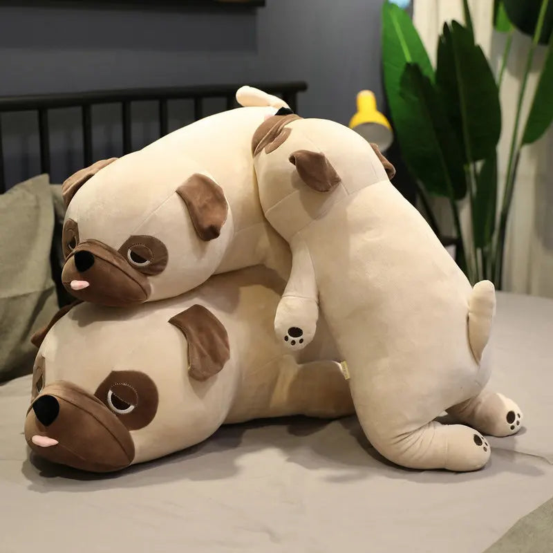 Cute Beige Pug Plush Body Pillow - Image 4