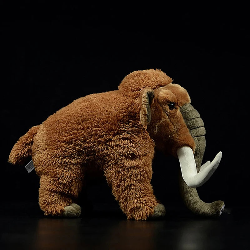 Realistic Brown Woolly Mammoth Plush Toy - Image 5