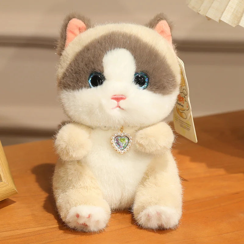 Adorable Cat Plush Toys with Glitter Heart Collar - Image 15