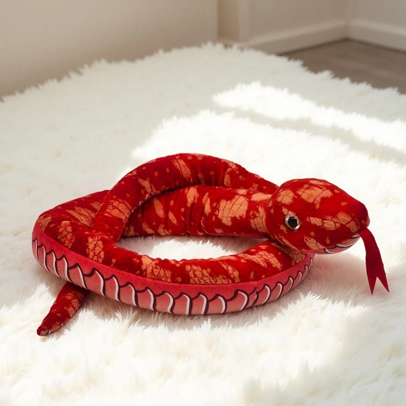 Assorted Realistic Plush Snake Toy with Forked Tongue - Image 10