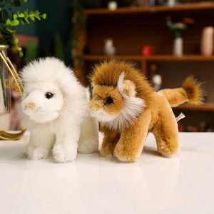 Soft Fluffy White and Tan Lion Cub Plush