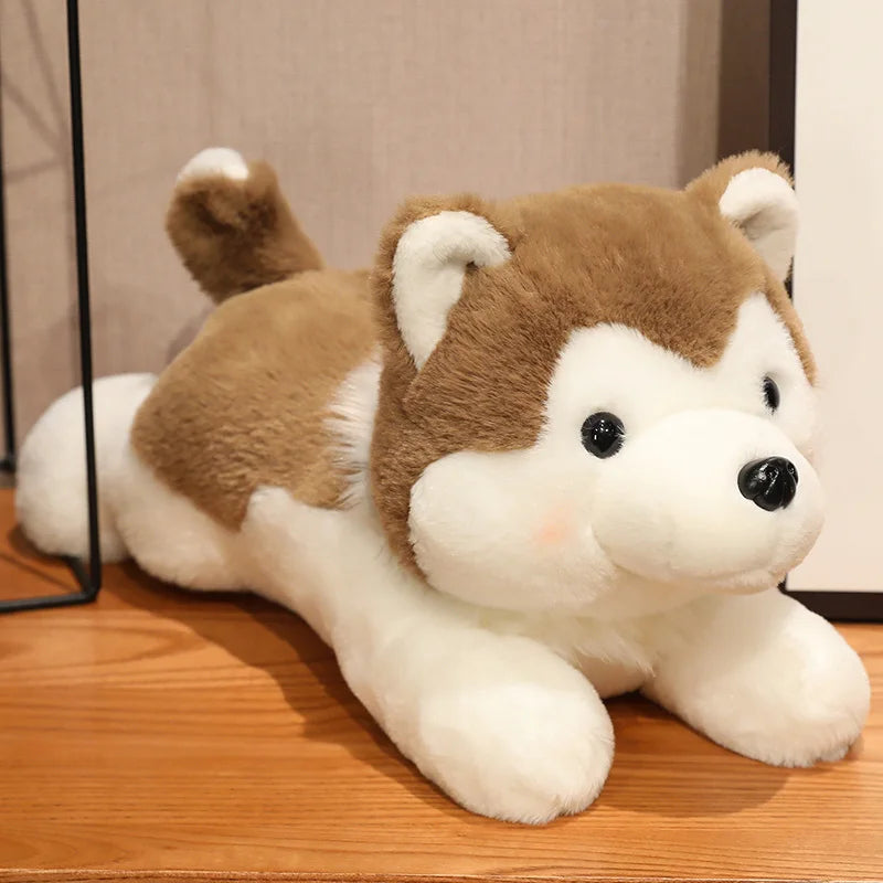 Soft Plush Lying Husky Dog Stuffed Animal - Image 7