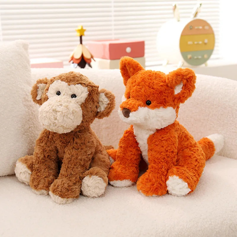 Curly Orange and White Fox Plush Toy - Image 5
