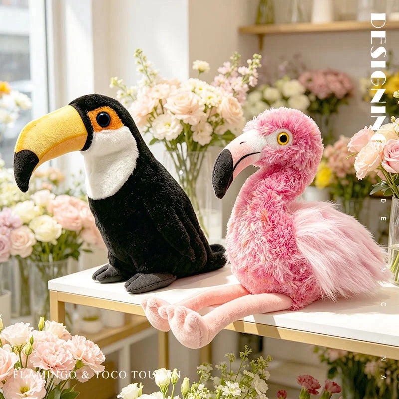 Lifelike Toucan Stuffed Animal with Yellow Beak - Image 4