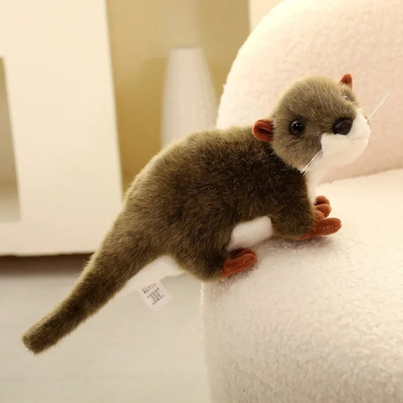 Sweet White and Brown Otter Plush Duo - Image 3