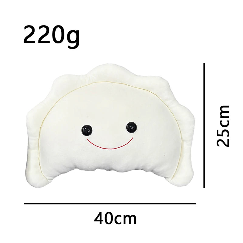 White Dumpling Plush Pillow with Happy Face - Image 6