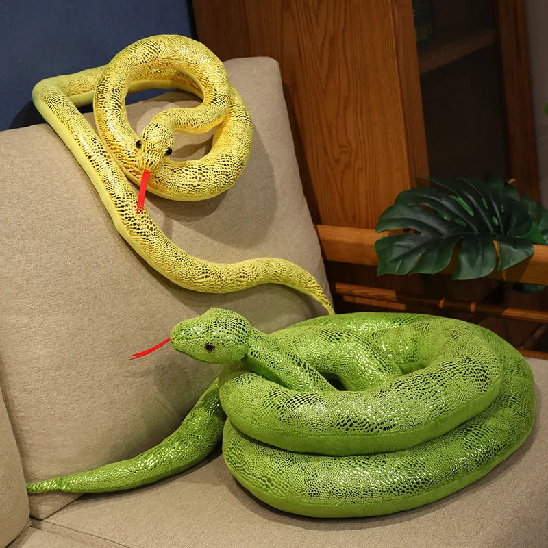 Coiled Golden Yellow Snake Plush Toy - Image 6