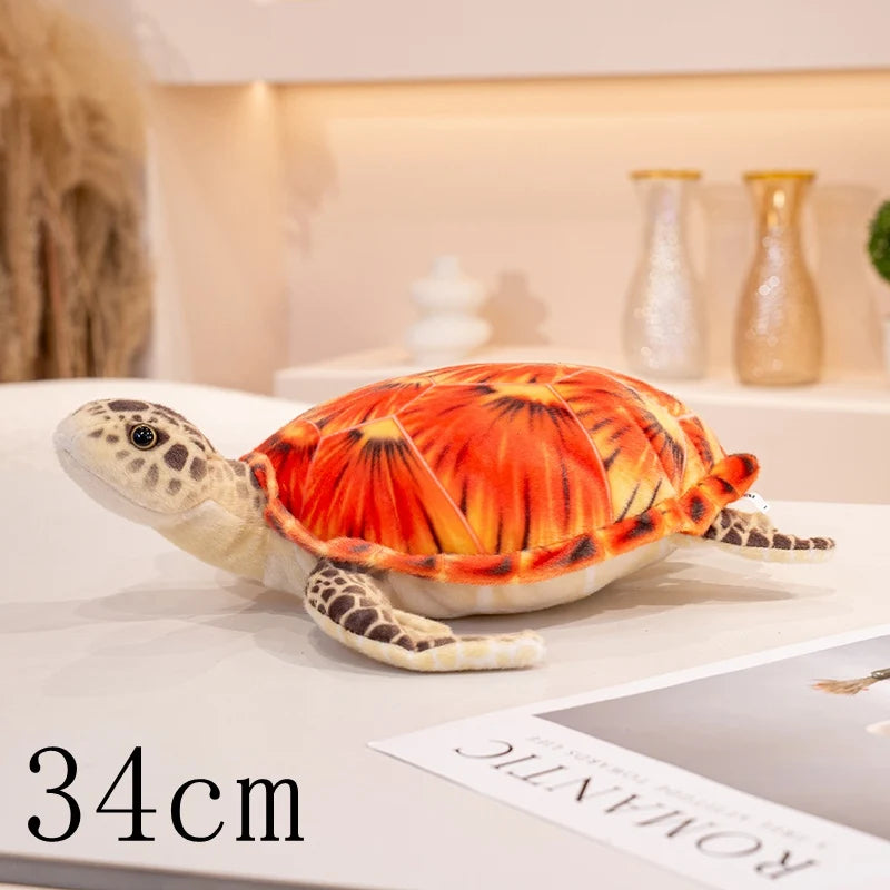 Stacking Realistic Brown Sea Turtle Plush Family - Image 21