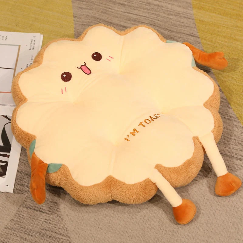 Kawaii Soft Toast Bread Slice Plush Pillow - Image 7