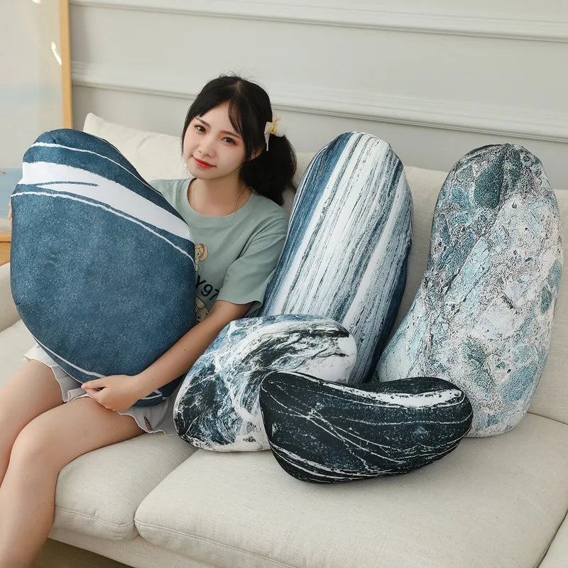 Realistic Stone Shaped Plush Pillow