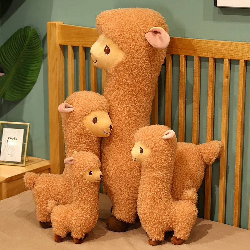 Smiling Curly Alpaca Plush Toy in Creamy White - Image 5