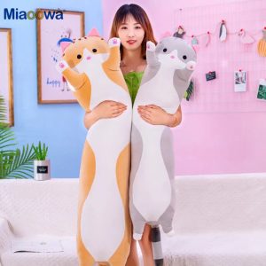 Long Soft Cat Plush Body Pillow