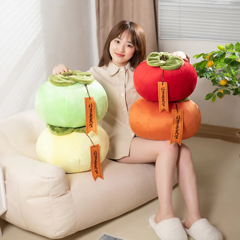 Soft Persimmon Fruit Plush Cushion - Image 2