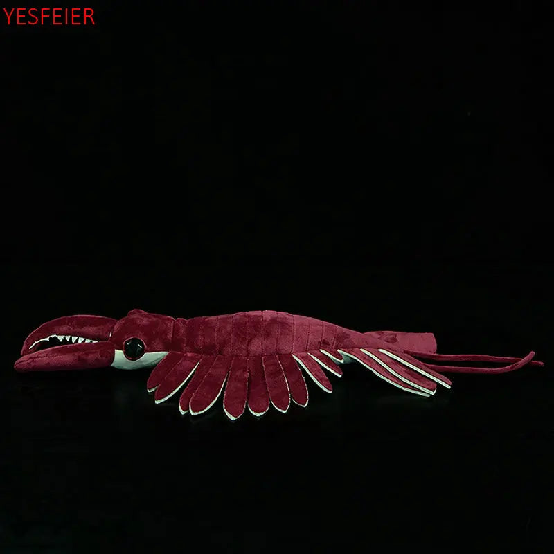 Maroon Anomalocaris Plush with Teeth and Fins - Image 3