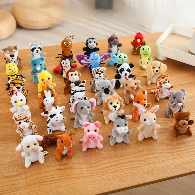6-Piece Plush Wild Animal Finger Puppet Set - Image 4
