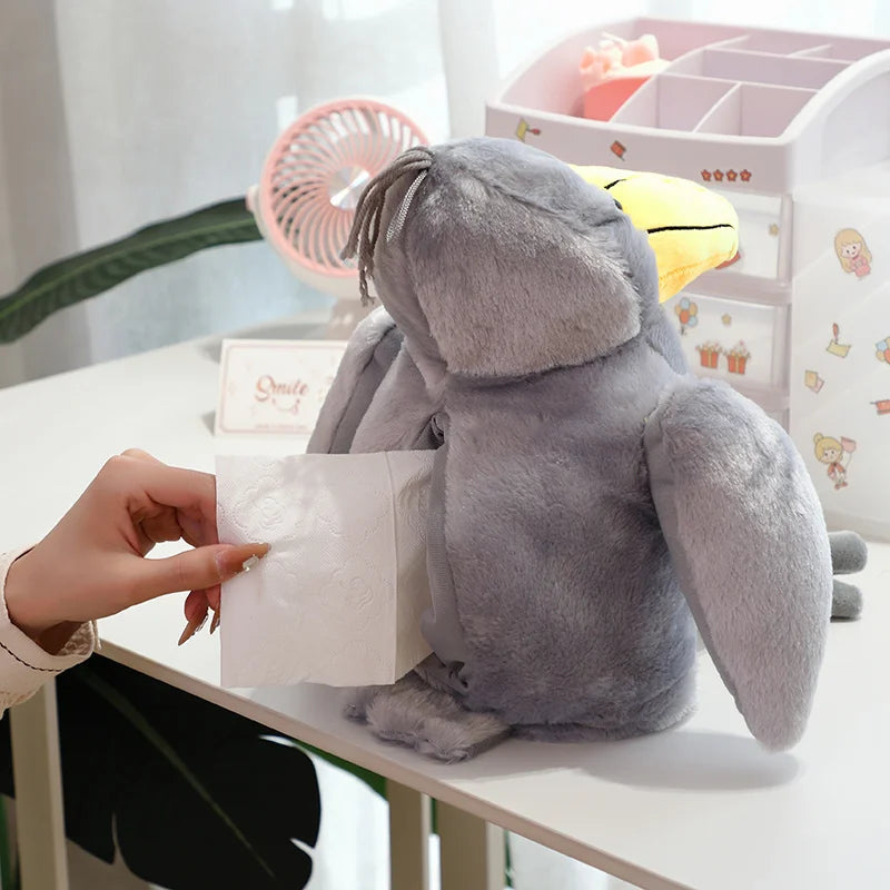 Grey Shoebill Stork Plush Toy with Yellow Beak - Image 4