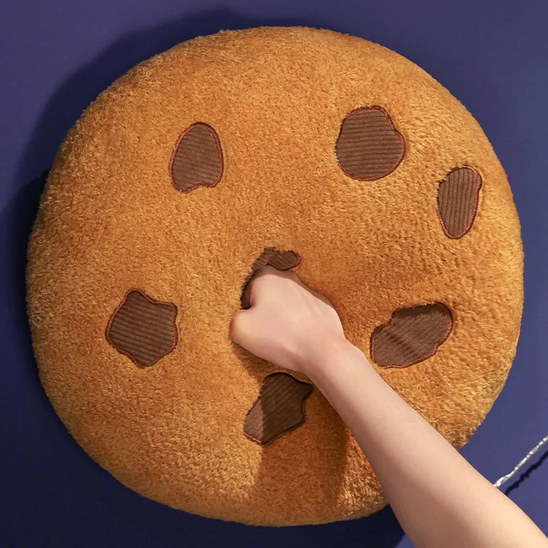 Soft Chocolate Chip Cookie Plush Pillow - Image 3