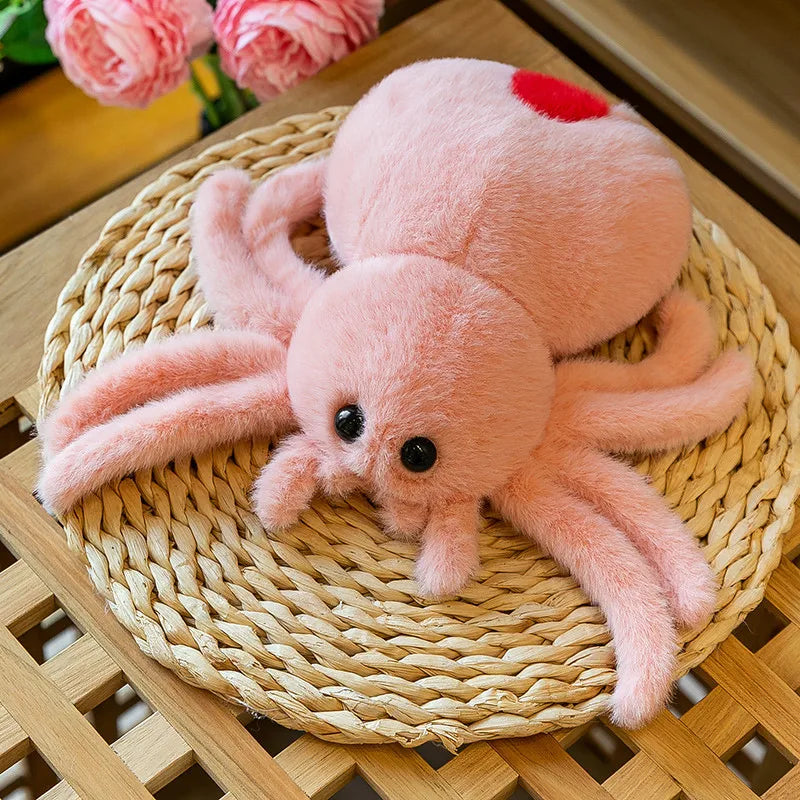 Plush Black Widow Spider with Red Hourglass - Image 8