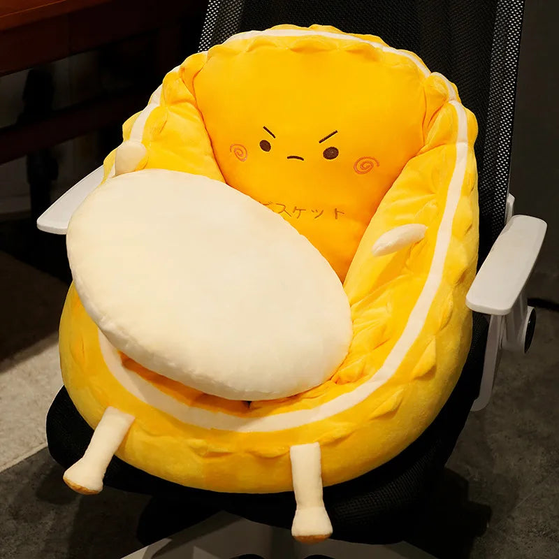 Kawaii Grumpy Biscuit Plush Floor Cushion - Image 3