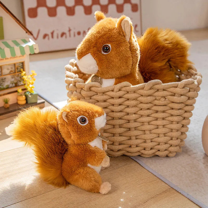Cute Brown Squirrel Plush Toy with Fluffy Tail - Image 5