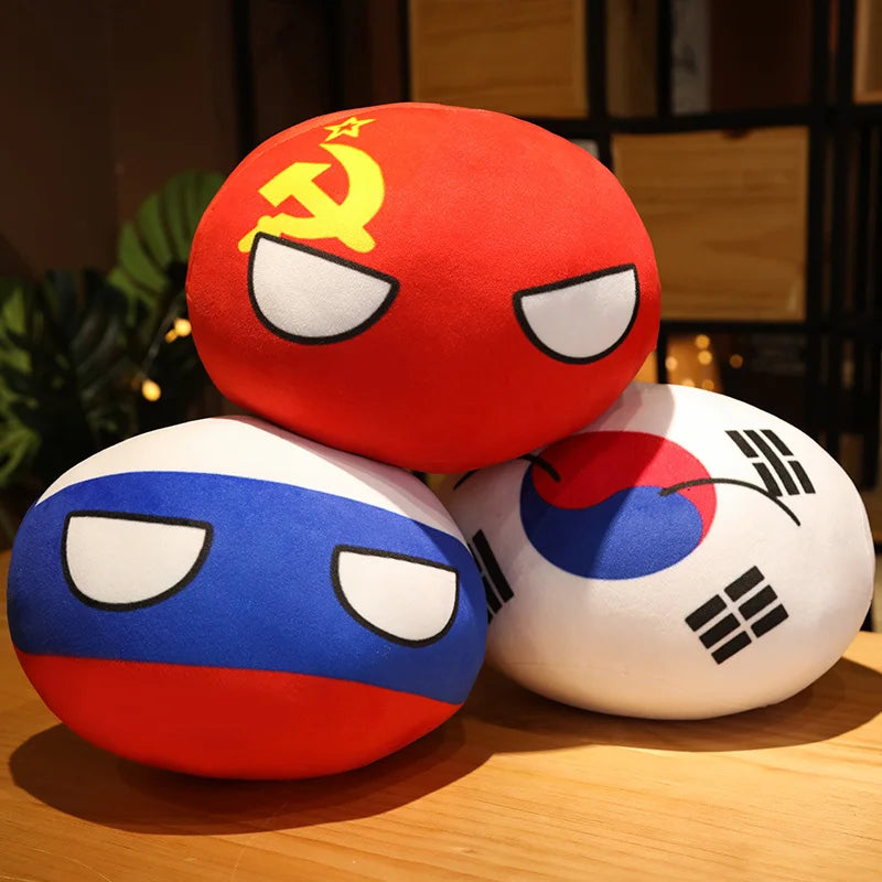 Soft Round Countryball Flag Plush Toy - Image 2