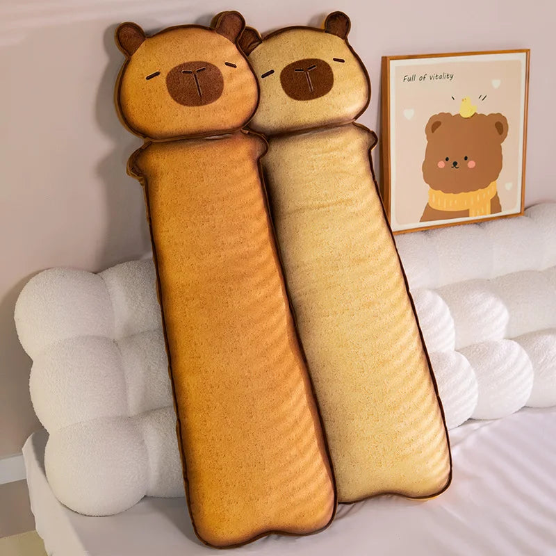 Cute Cat Face Long Toast Plush Pillow - Image 2