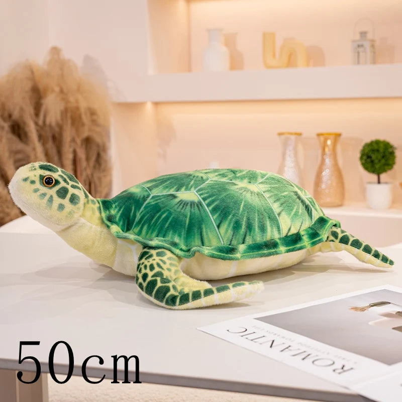 Stacking Realistic Brown Sea Turtle Plush Family - Image 16